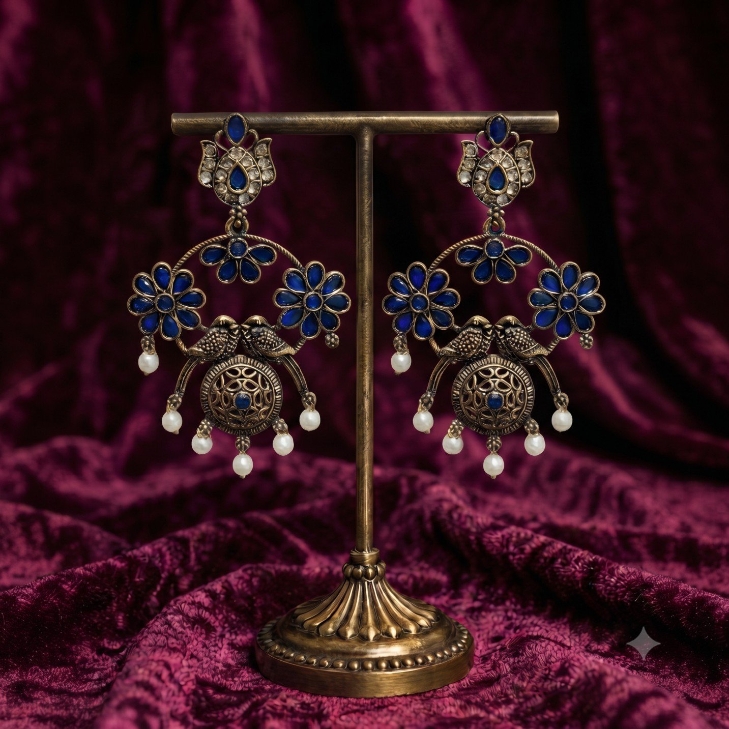 Peacock Floral Earrings